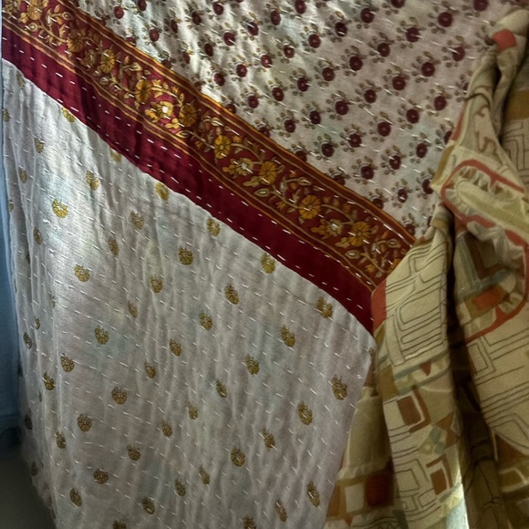 Kantha Upcycled Beatles Yellow Submarine Poncho/Top - Picture 4 of 9